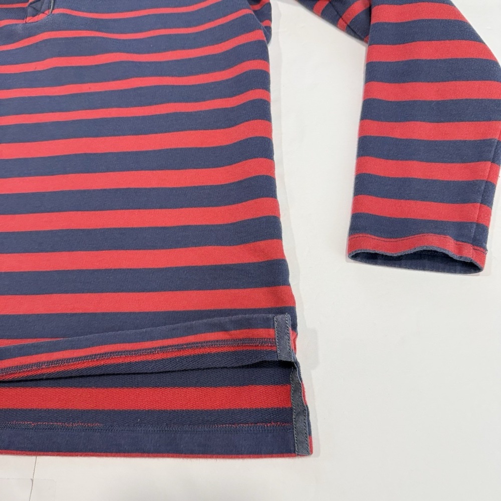 LL Bean Blue Red Striped Long Sleeve Cotton Rugby Pullover‎ Size MEDIUM - Picture 7 of 12